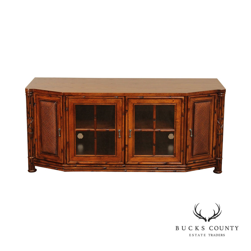American Signature West Indies Collection Faux Bamboo Media Console