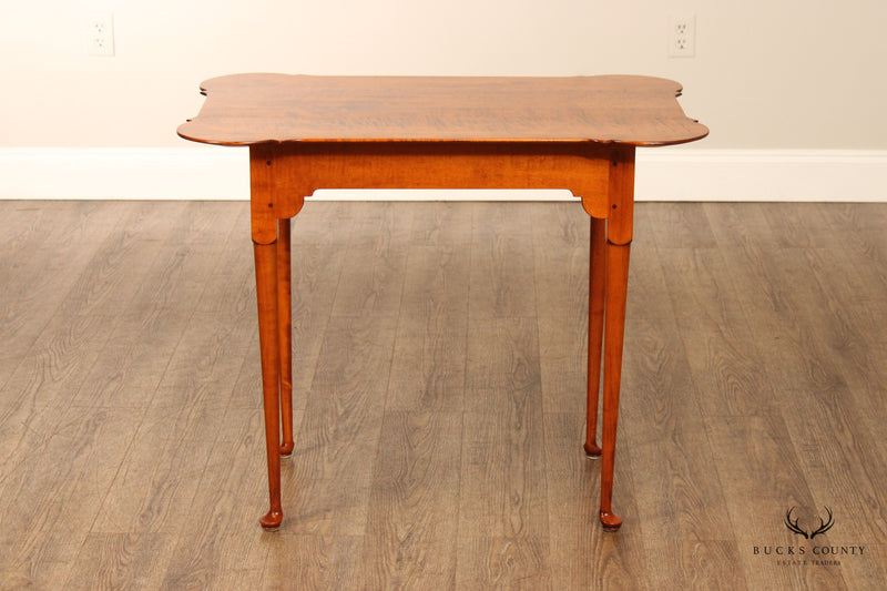 D.R. Dimes Early American Style Tiger Maple Occasional Table