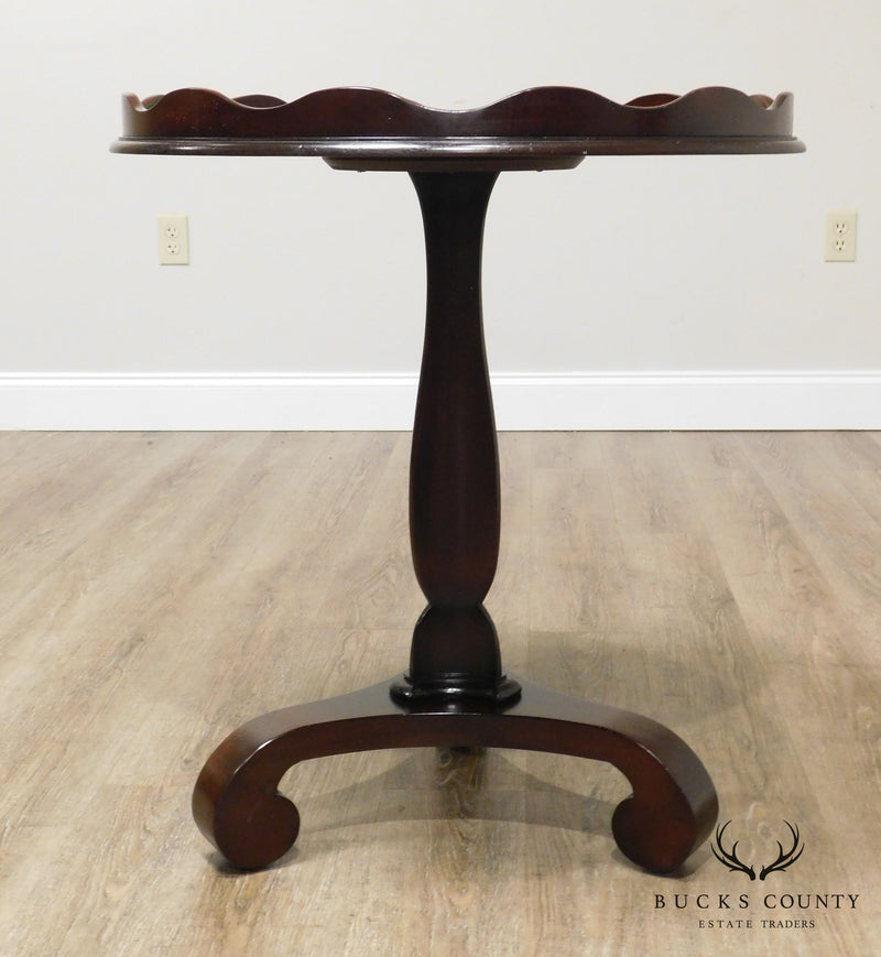 Baker Milling Road Empire Style Mahogany Round Pedestal Side Table