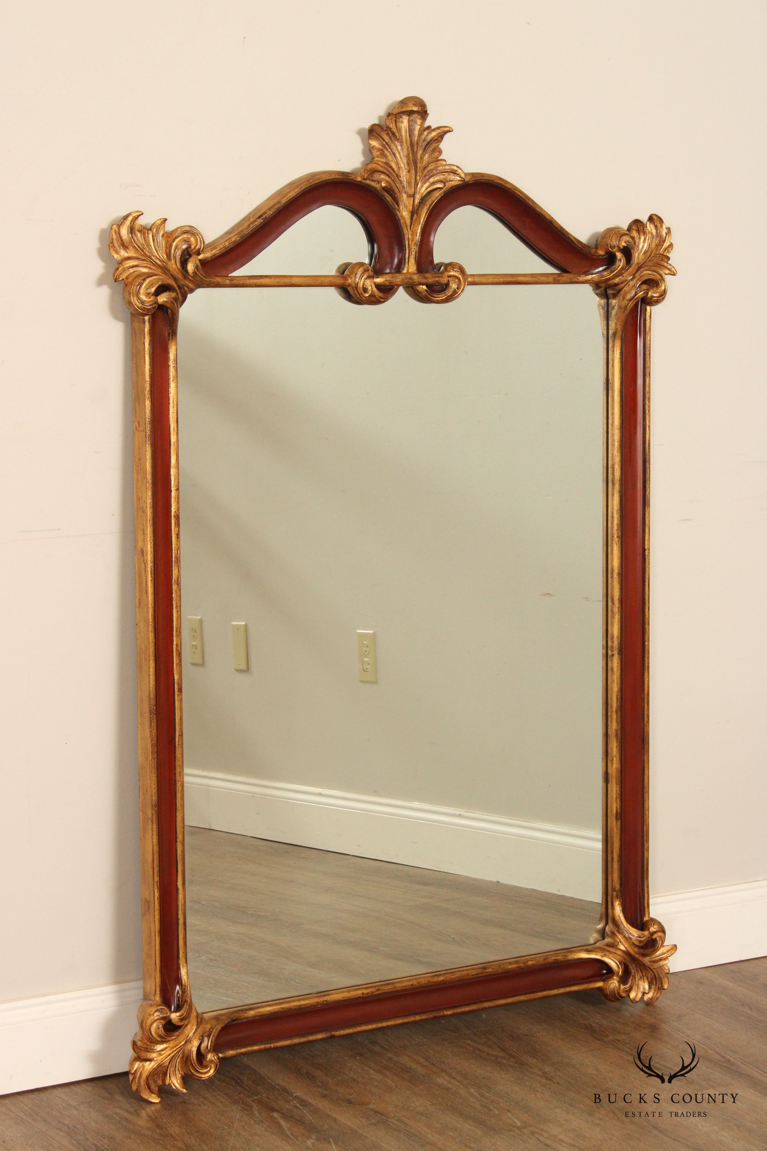 Harrison Gil Baroque Style Partial Gilt Wall Mirror