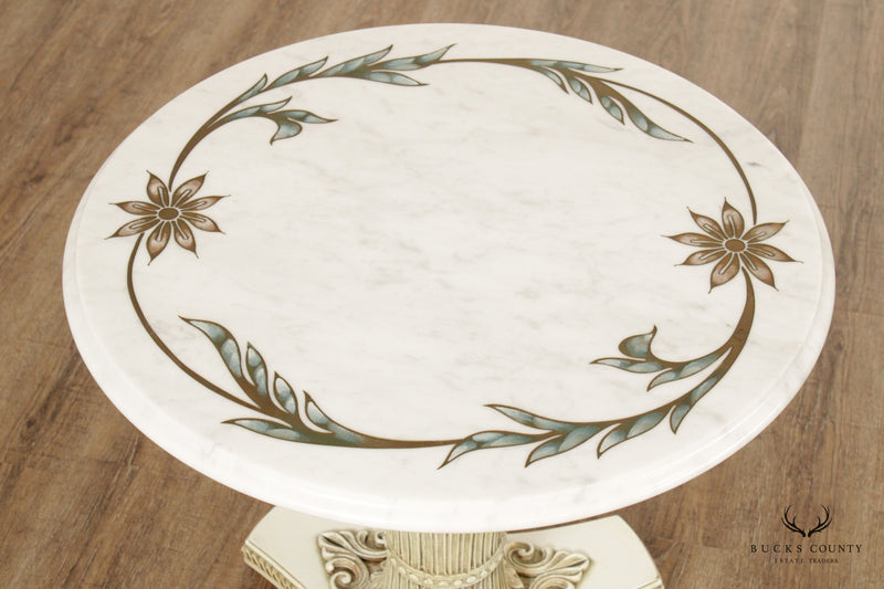 Italian Neoclassical Style Round Marble Top Table