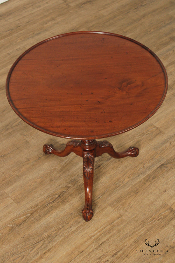 18th Century Philadelphia Mahogany Chippendale Style Tilt Top Tea Table
