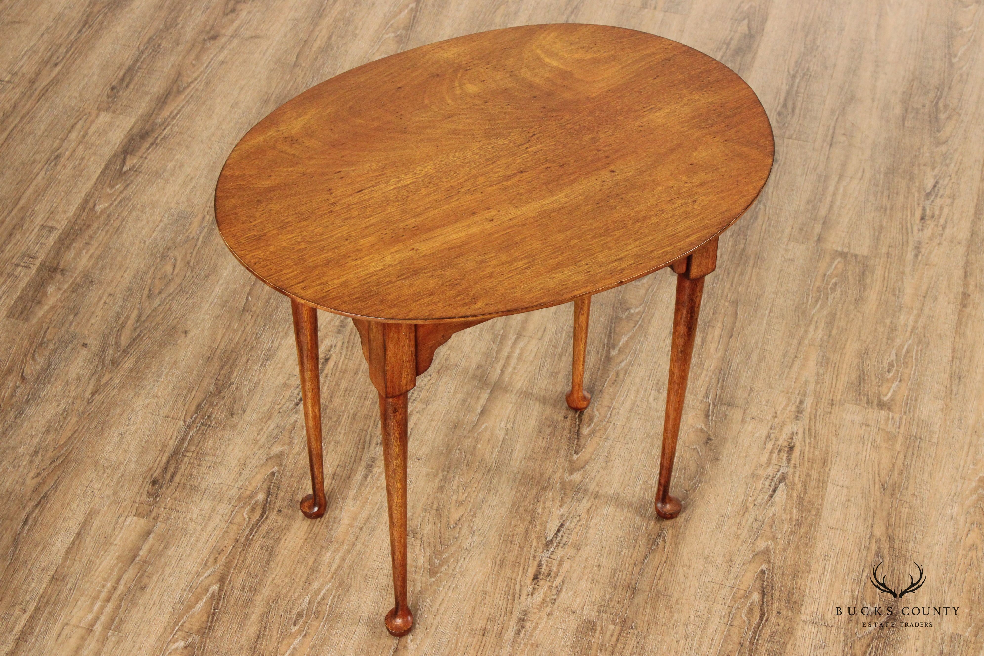 Queen Anne Custom Crafted Oval Tea Table