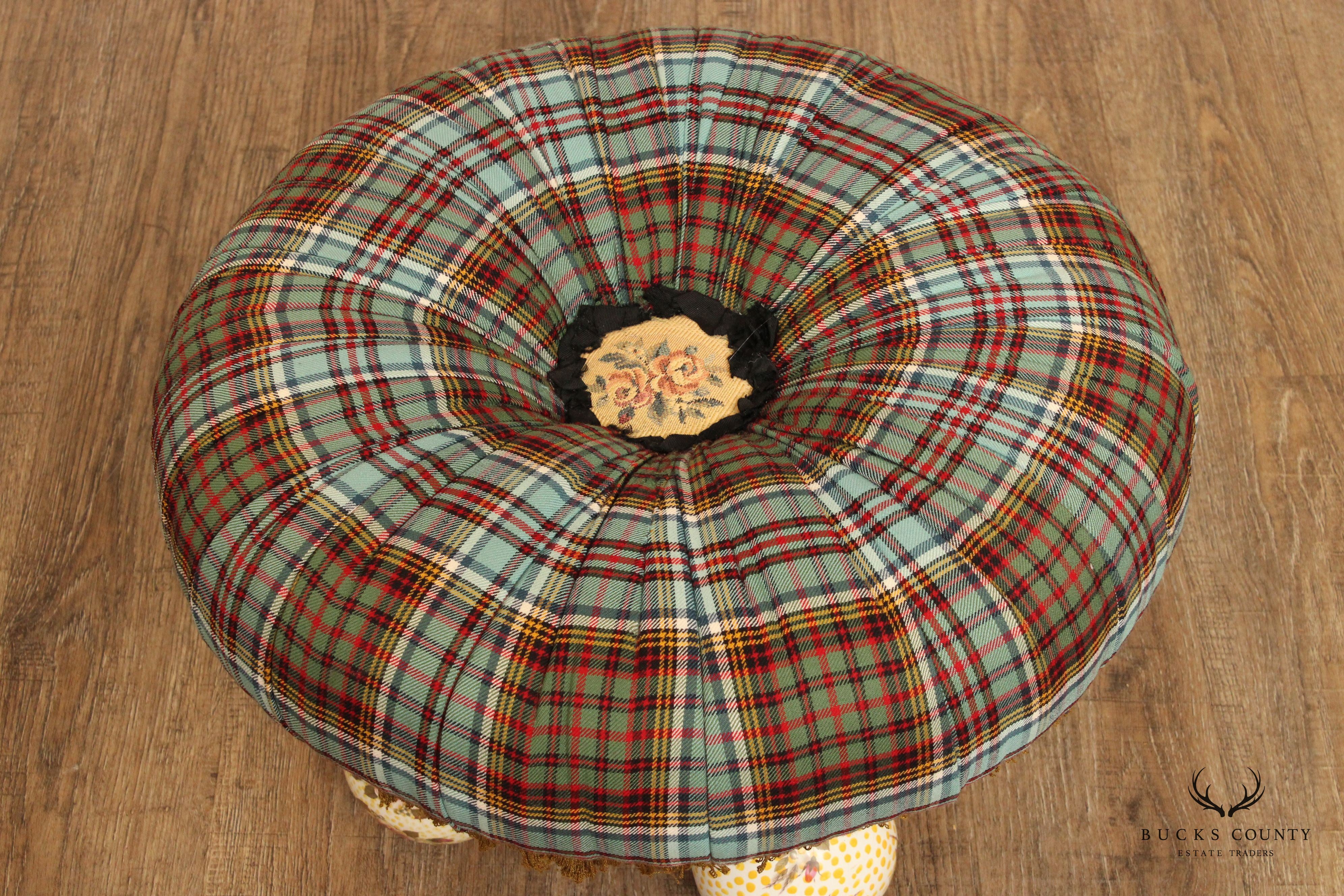 Mackenzie-Childs Vintage 'Compass Rose' Ottoman