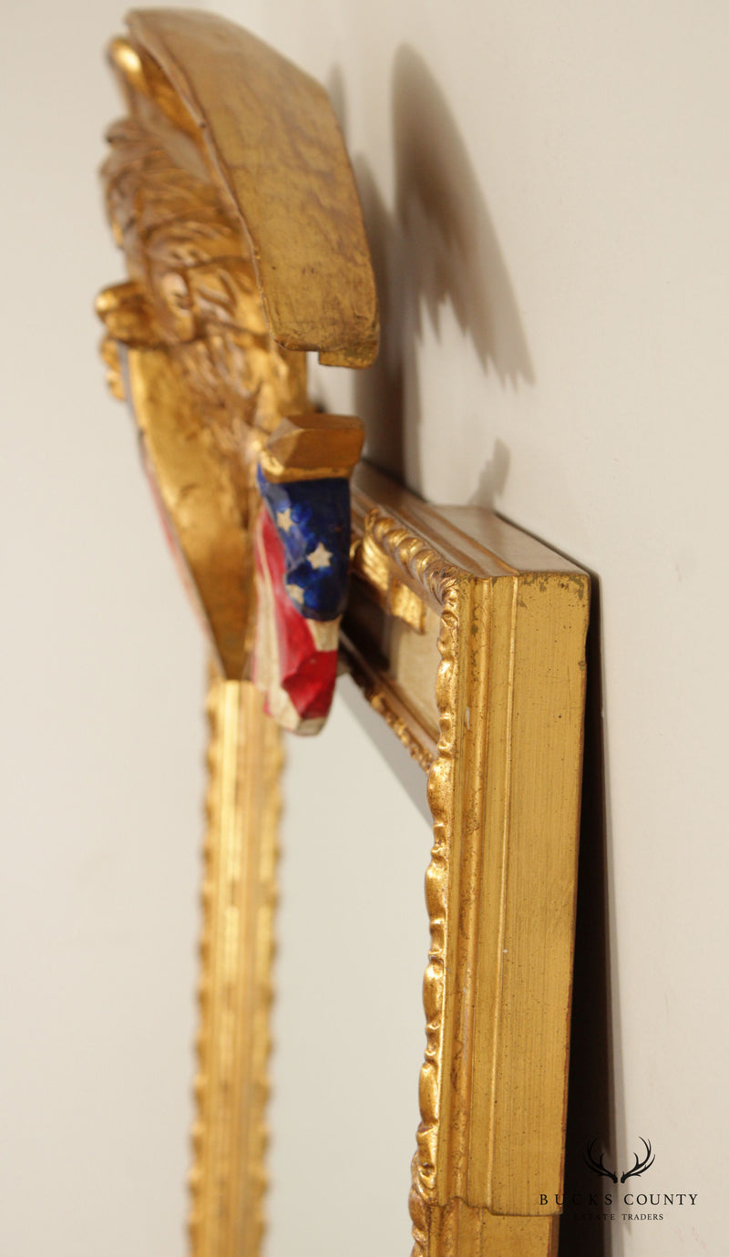 Federal Style Eagle and Flag Wall Mirror