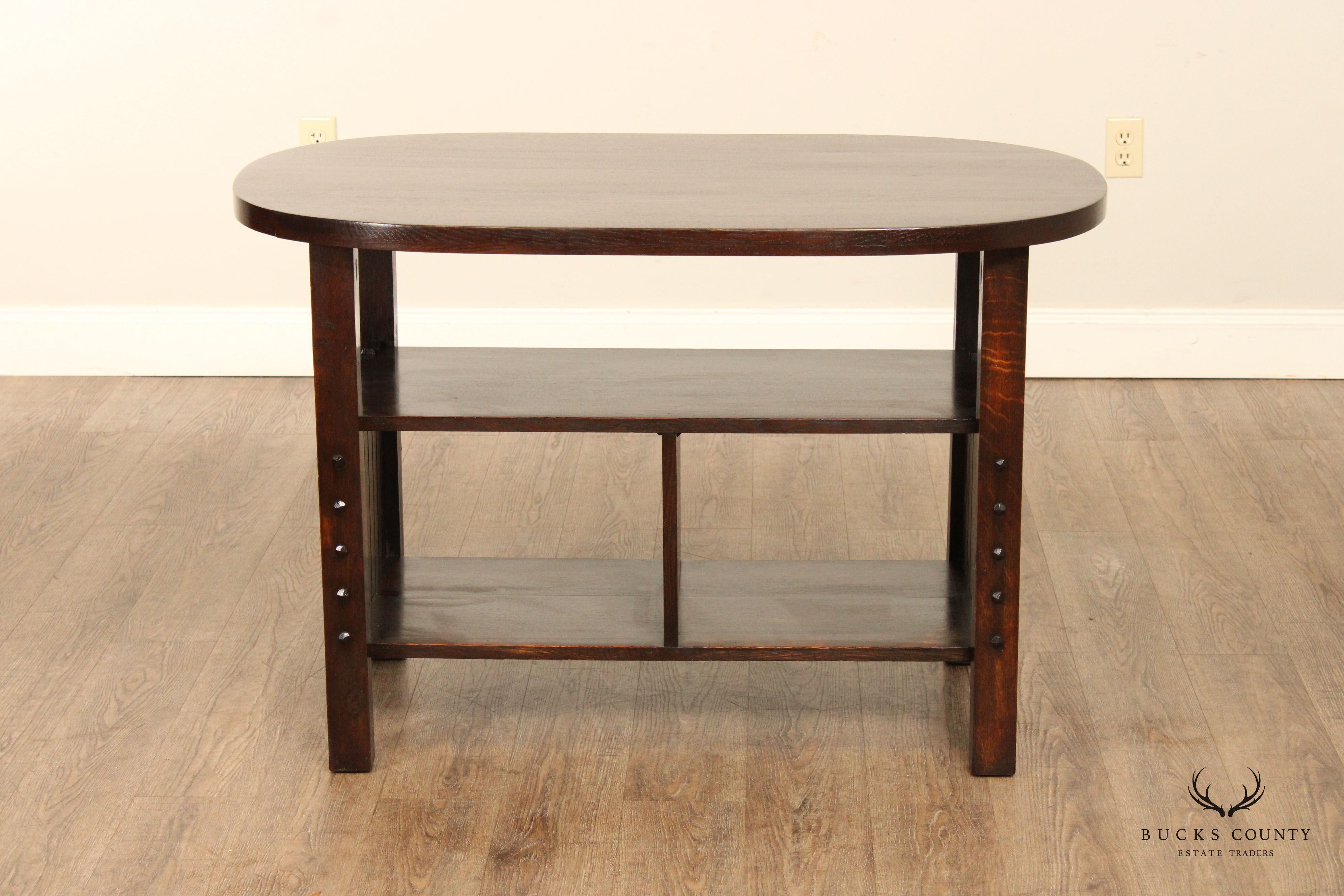 Michigan Chair Company Antique Mission Oak Library Table