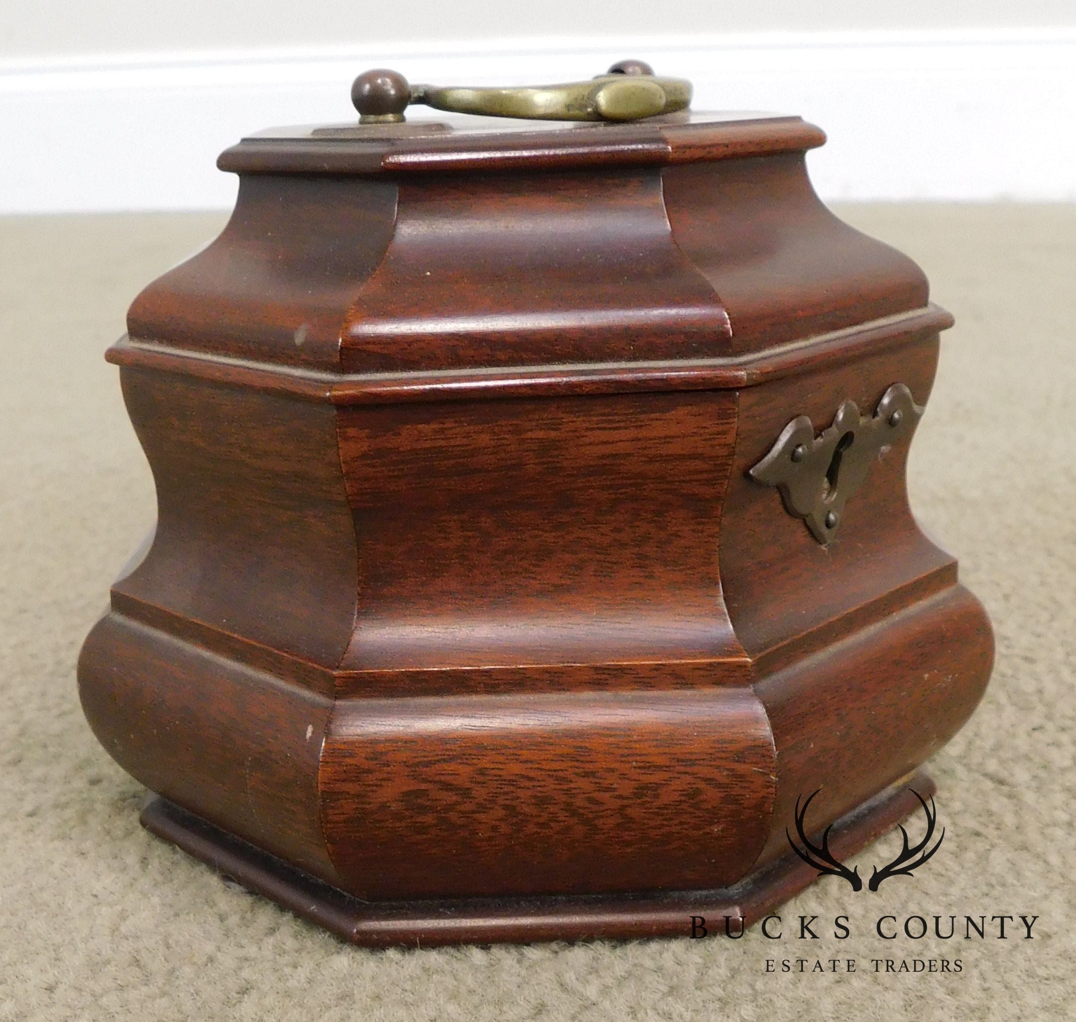 Set of 2 Colonial Williamsburg Octagonal Tea Caddies