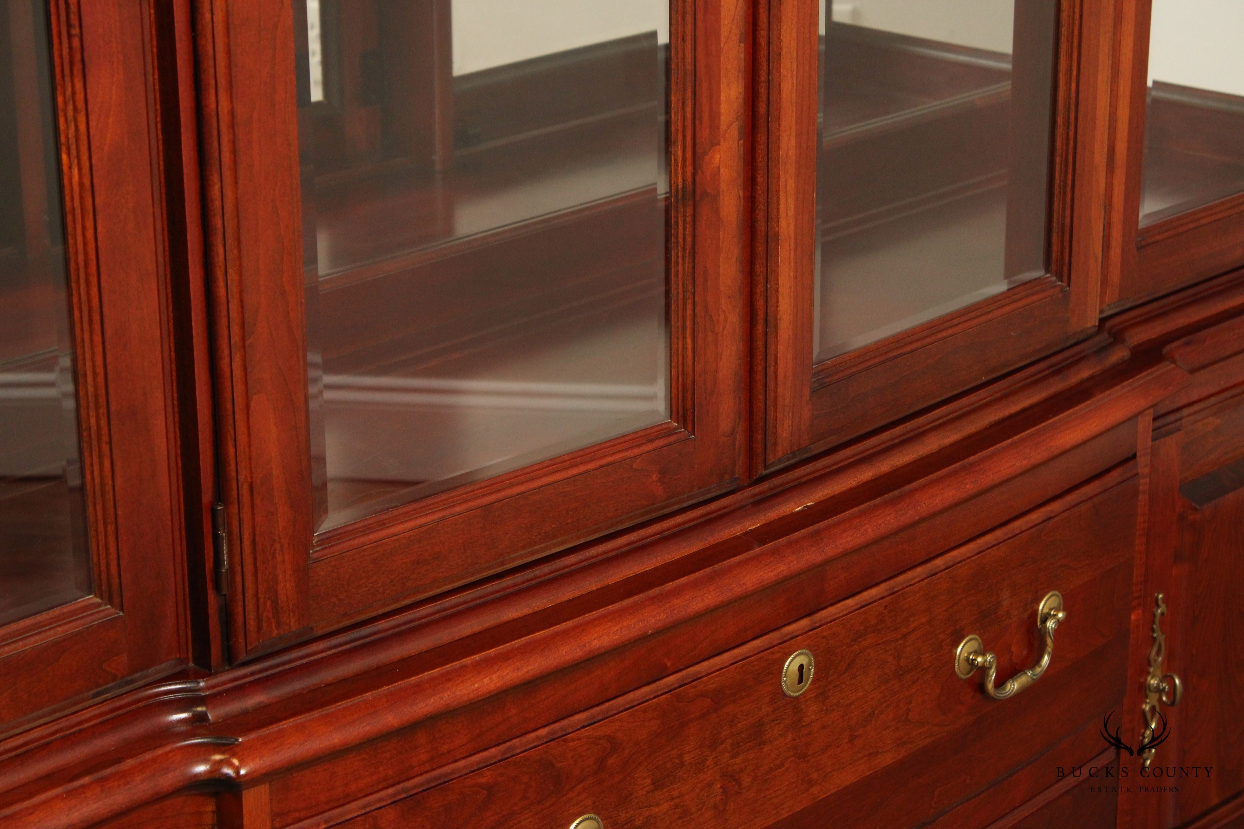 Pennsylvania House Large Cherry China Display Cabinet