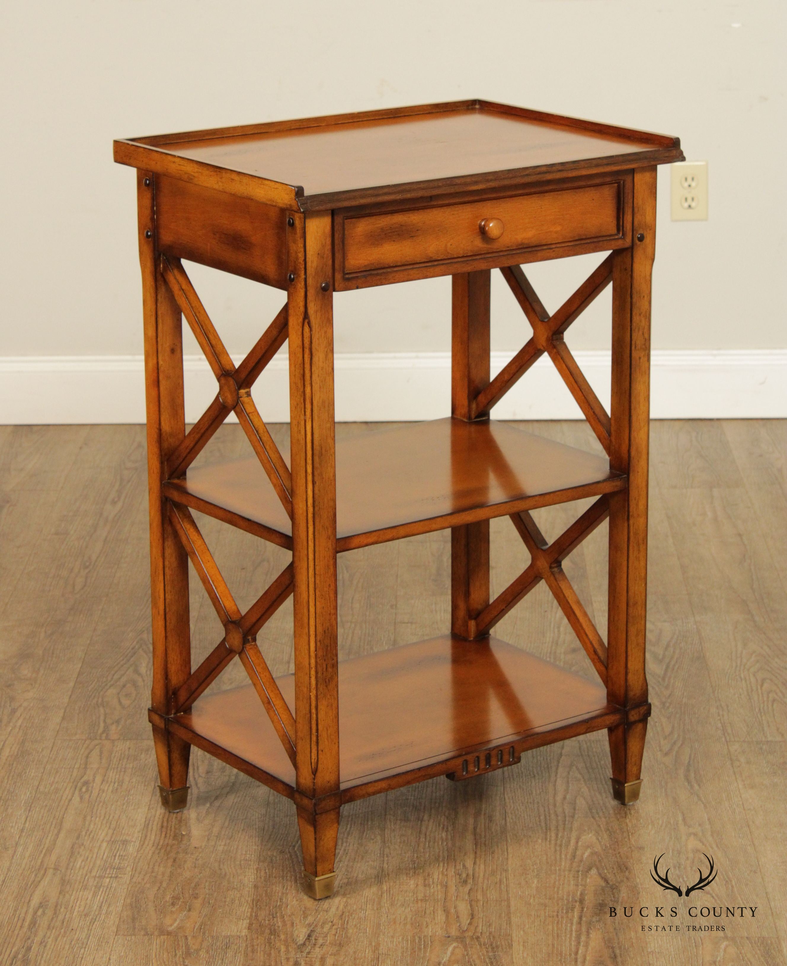 Accents Beyond Rustic Style X-Base End Table