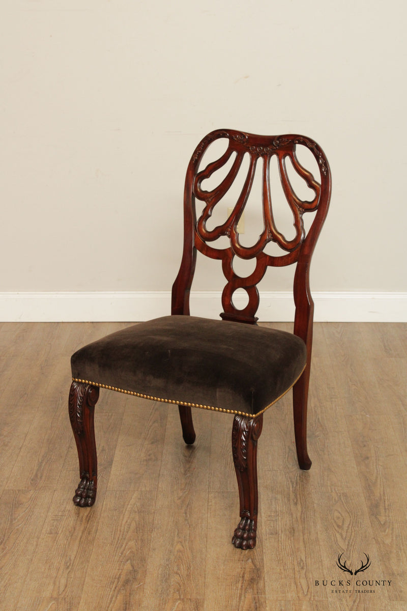Ralph Lauren Georgian Style Set Of Ten Mahogany Dining Chairs