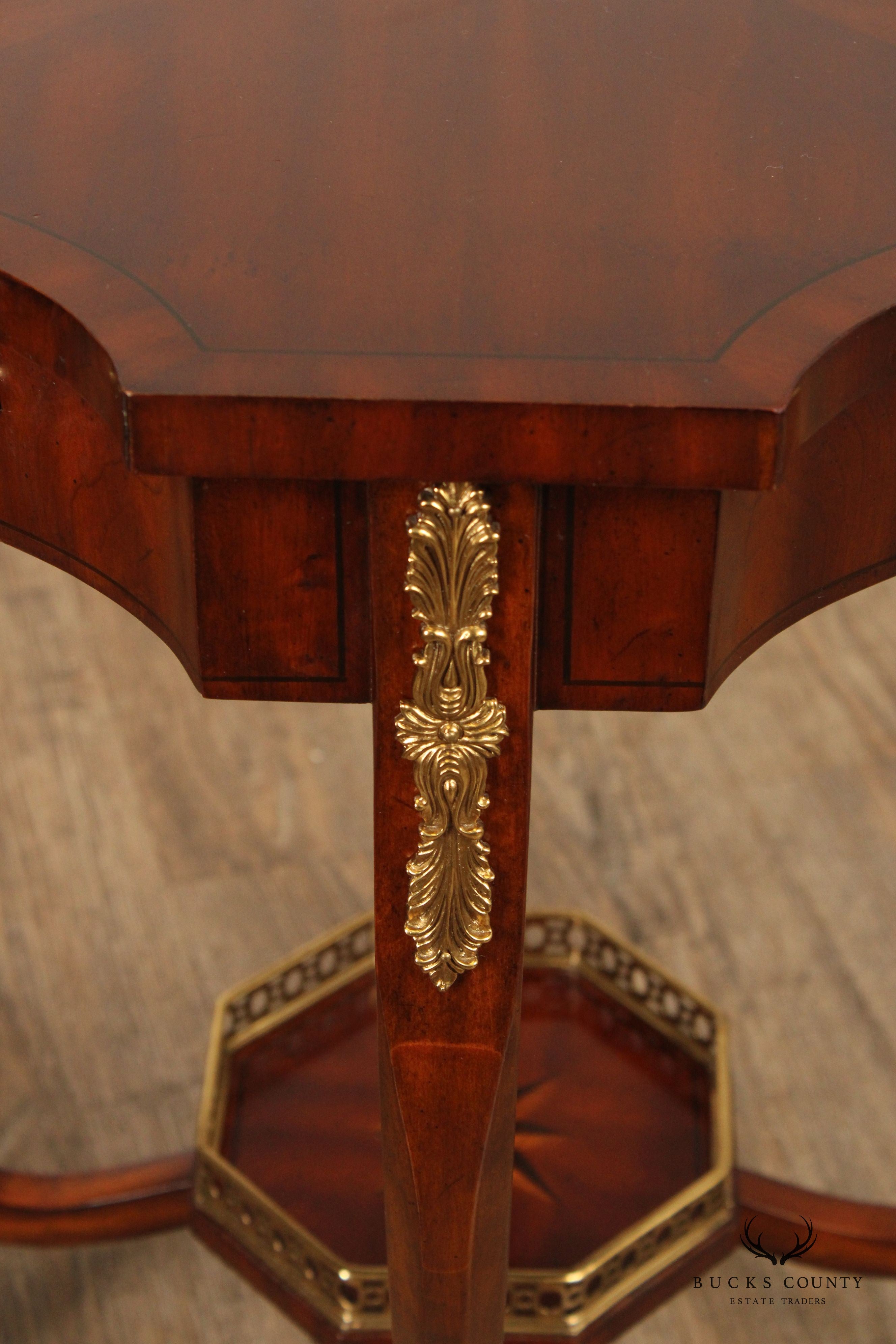 Maitland Smith French Régence Style Inlaid Mahogany Table