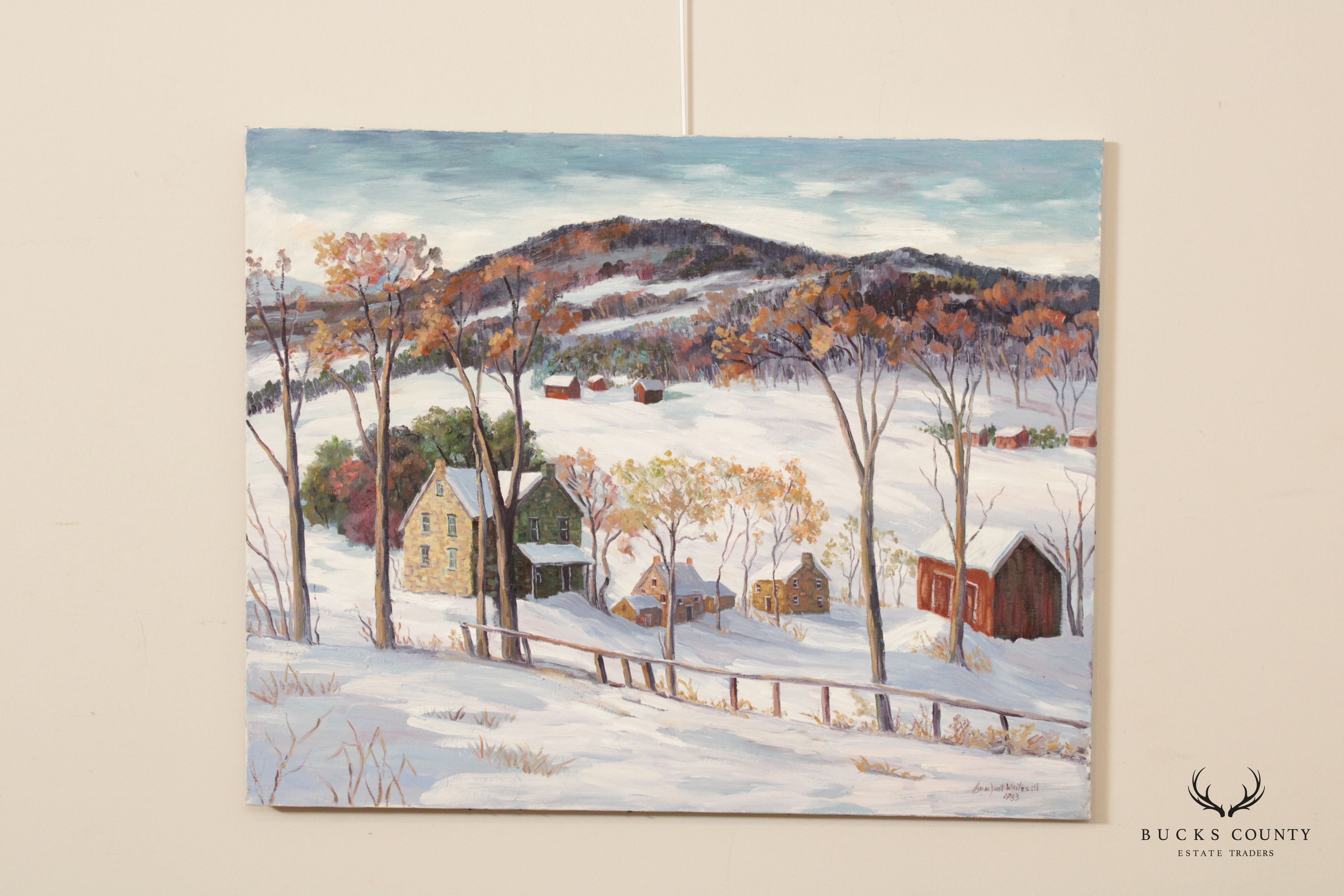 Ann Yost Whitesell 'Bethlehem Landscape' Original Oil Painting