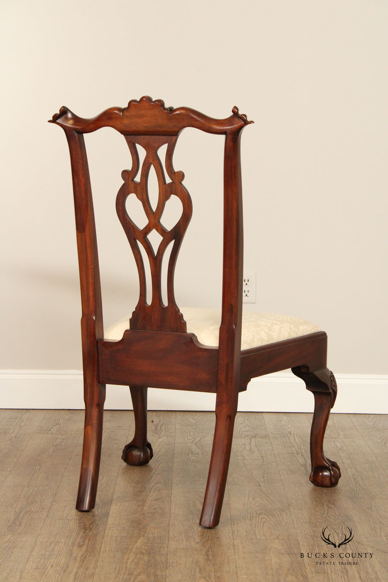 Henkel Harris Chippendale Style Set Of Eight Ball & Claw Mahogany Dining Chairs Model 112