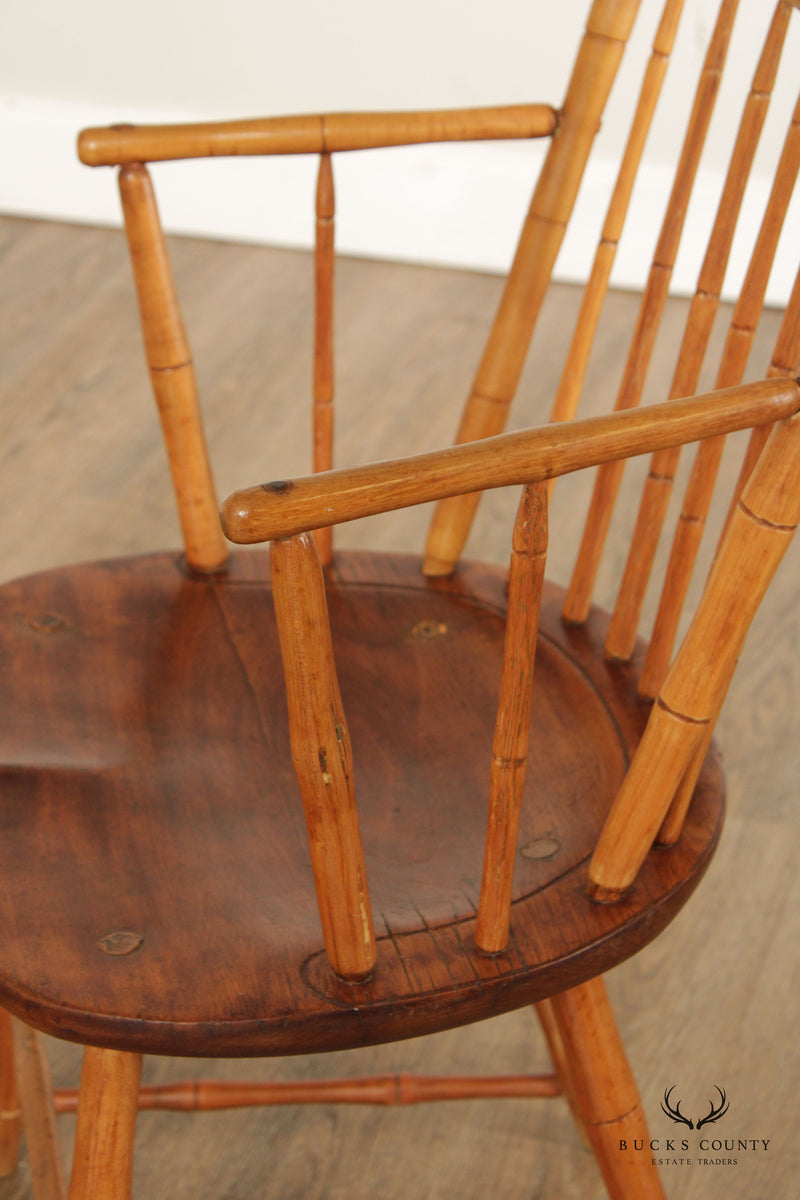 Antique American Birdcage Windsor Arm Chair