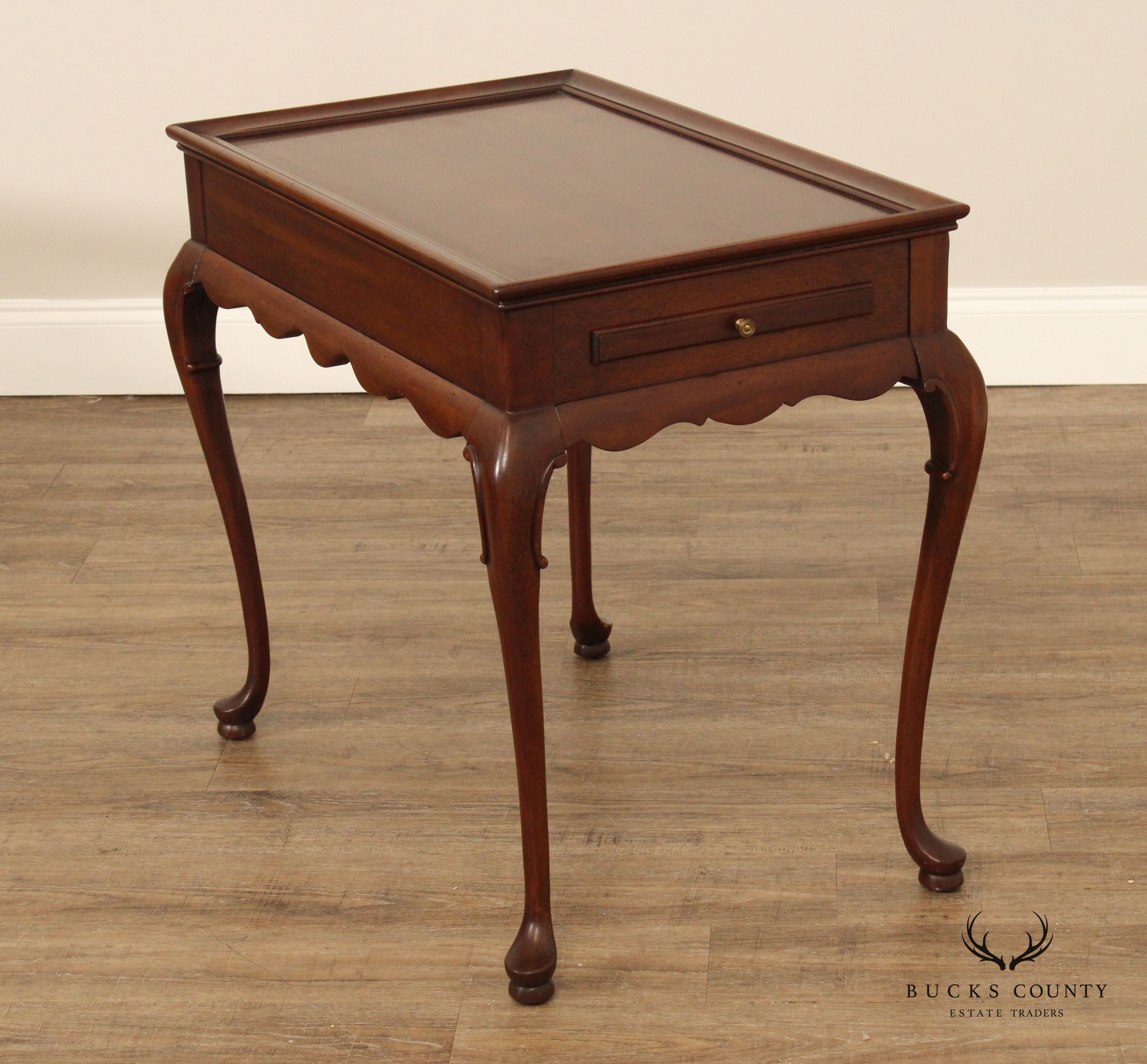 Queen Anne Style Vintage Mahogany Tea Table