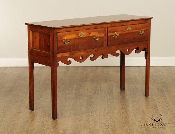 Wright Table Company George III Style Yew Wood Two-Drawer Sideboard
