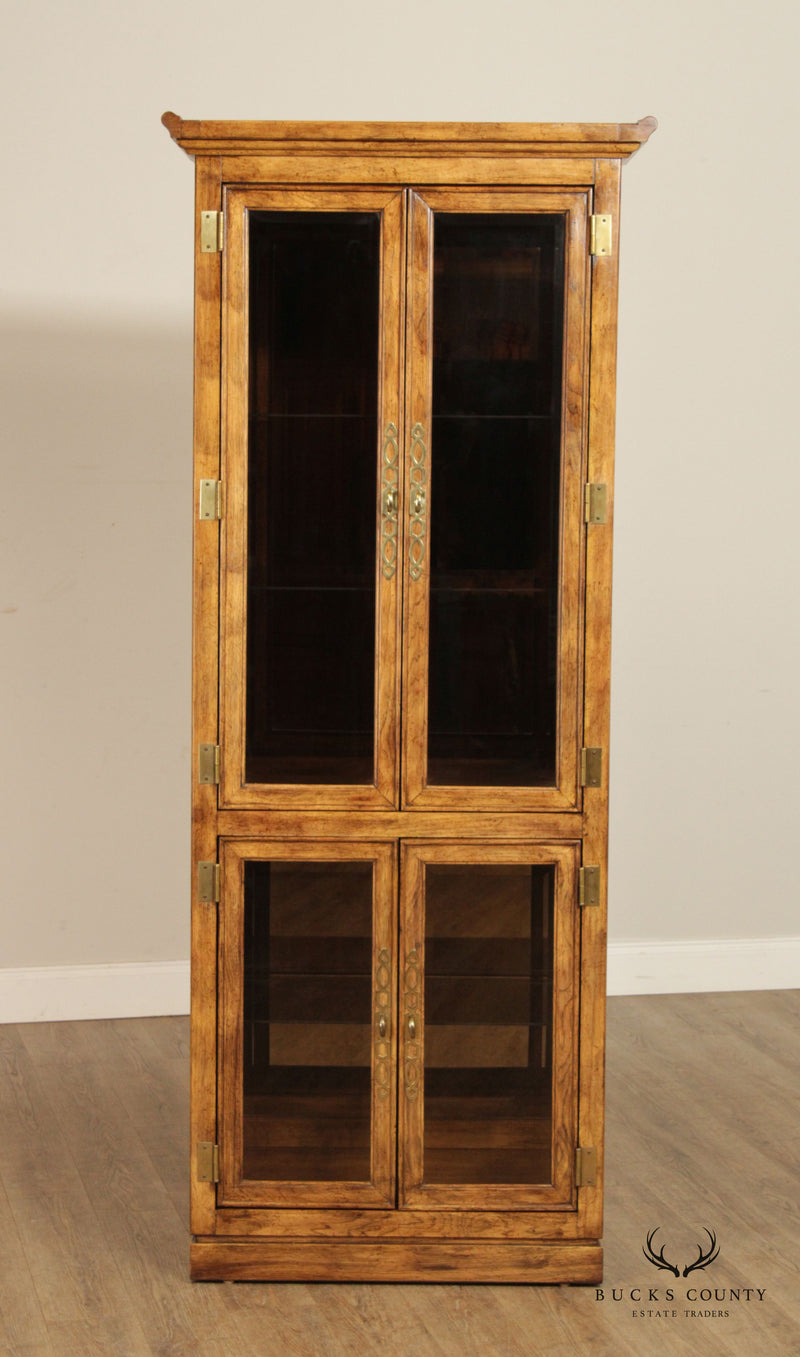 Quality Vintage Pair Of  Curio Display Cabinets