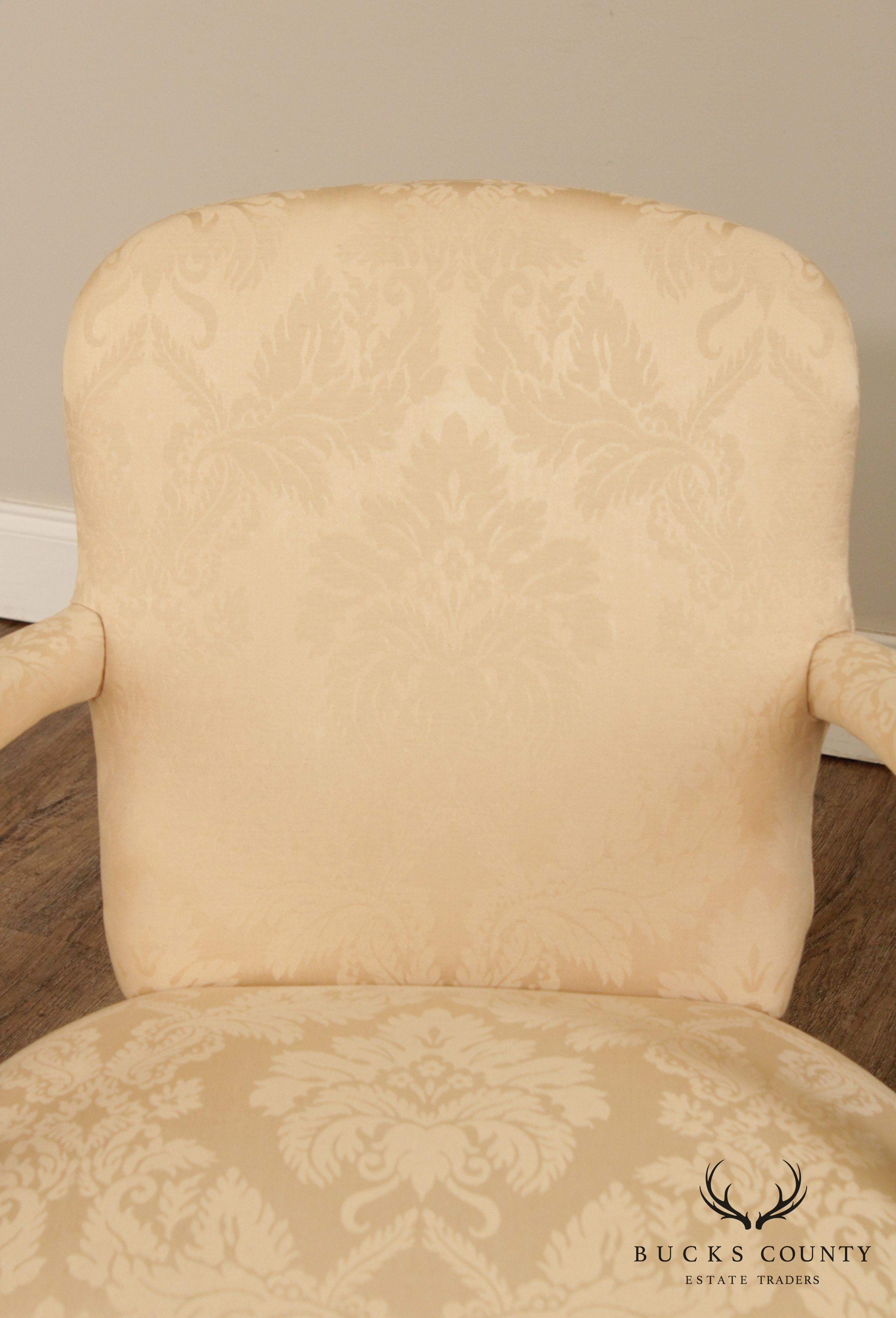 Hickory Chair Queen Anne Style Mahogany Armchair