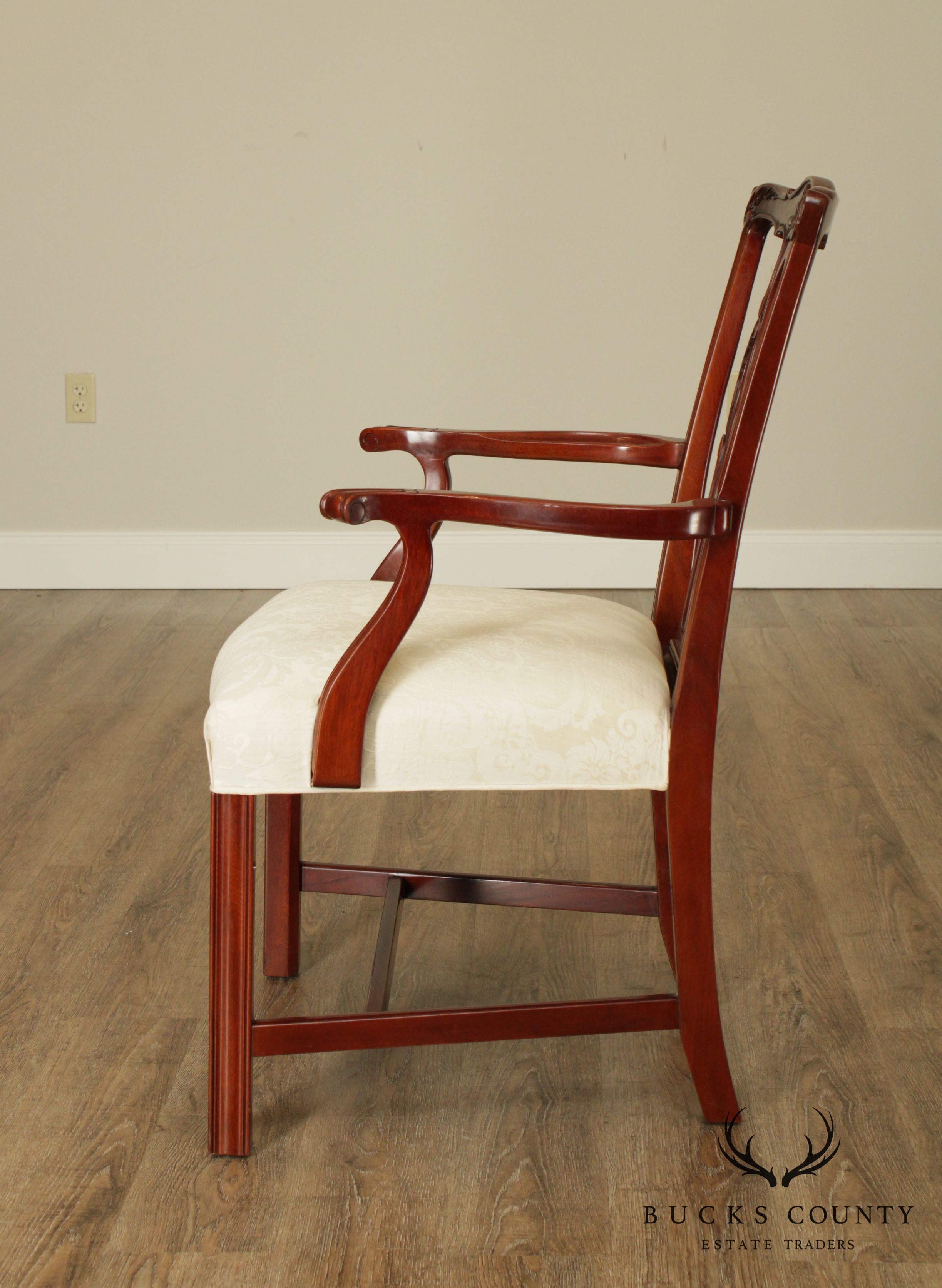 Kindel Mahogany Chippendale Style Armchair