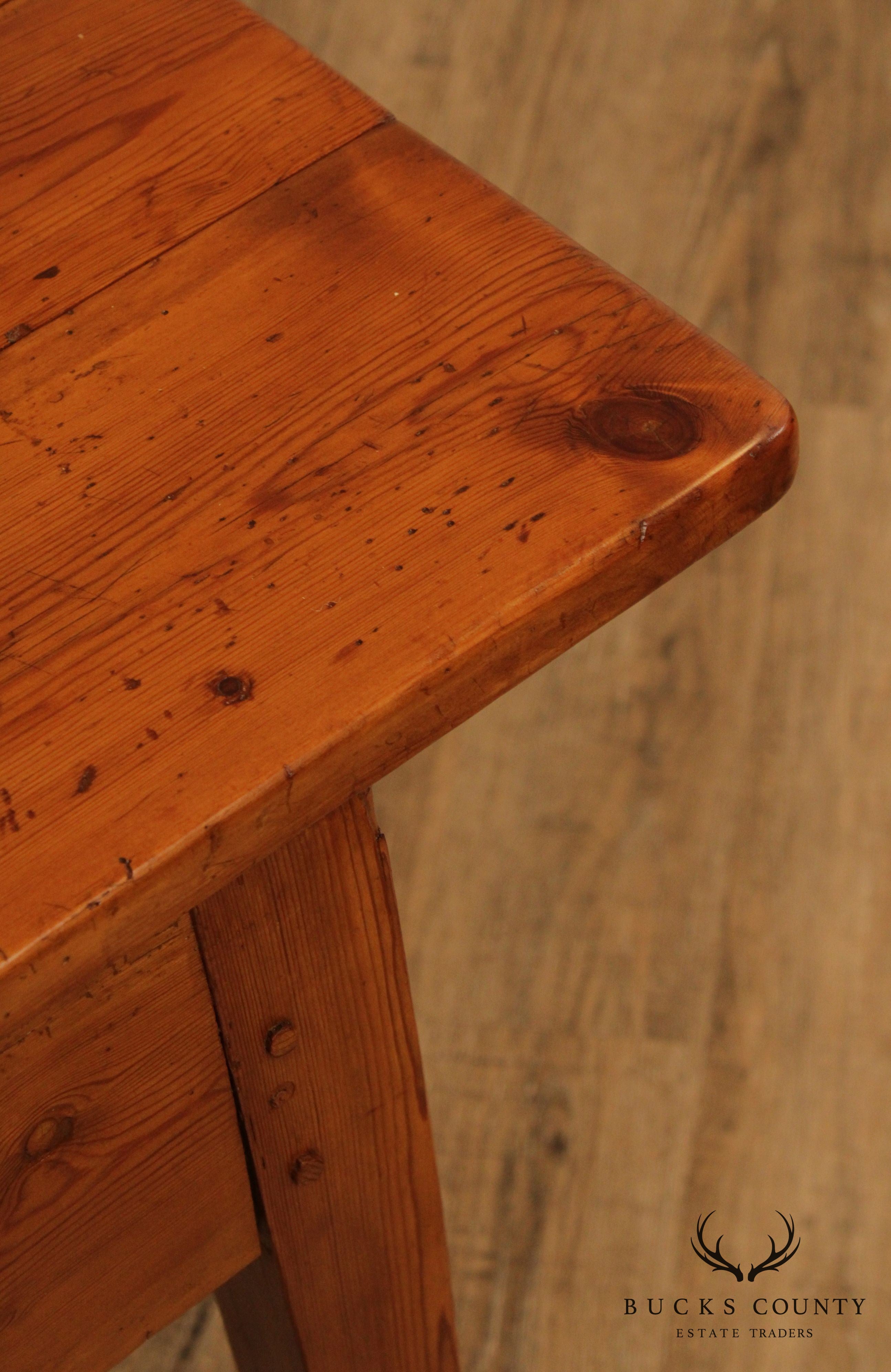 Antique 19th Century French Pine Farmhouse Table