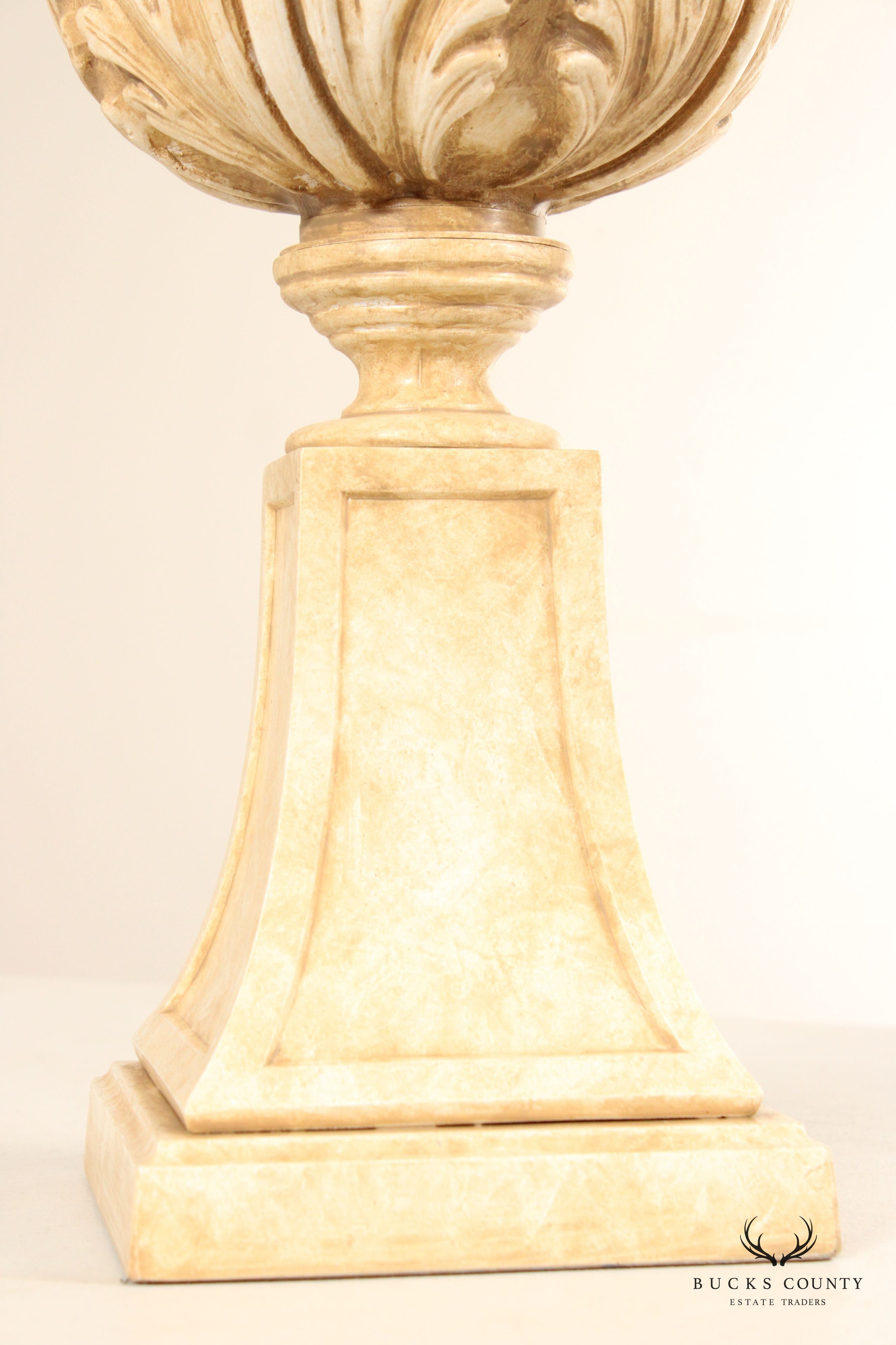 Italian Tuscan Style Foliate Carved Table Lamp