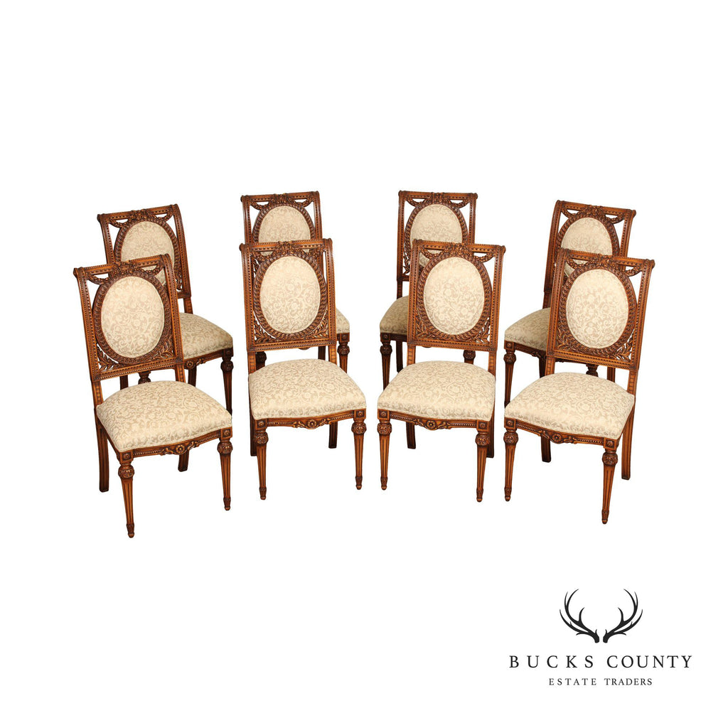 Set of Eight French Louis XVI Style Walnut Dining Chairs – Erin Lane Estate