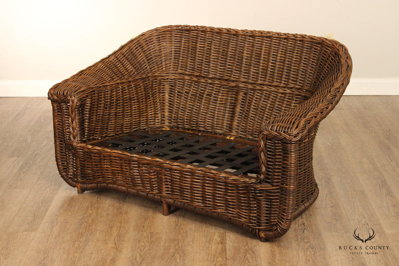 Quality Wicker Frame Loveseat or Sofa