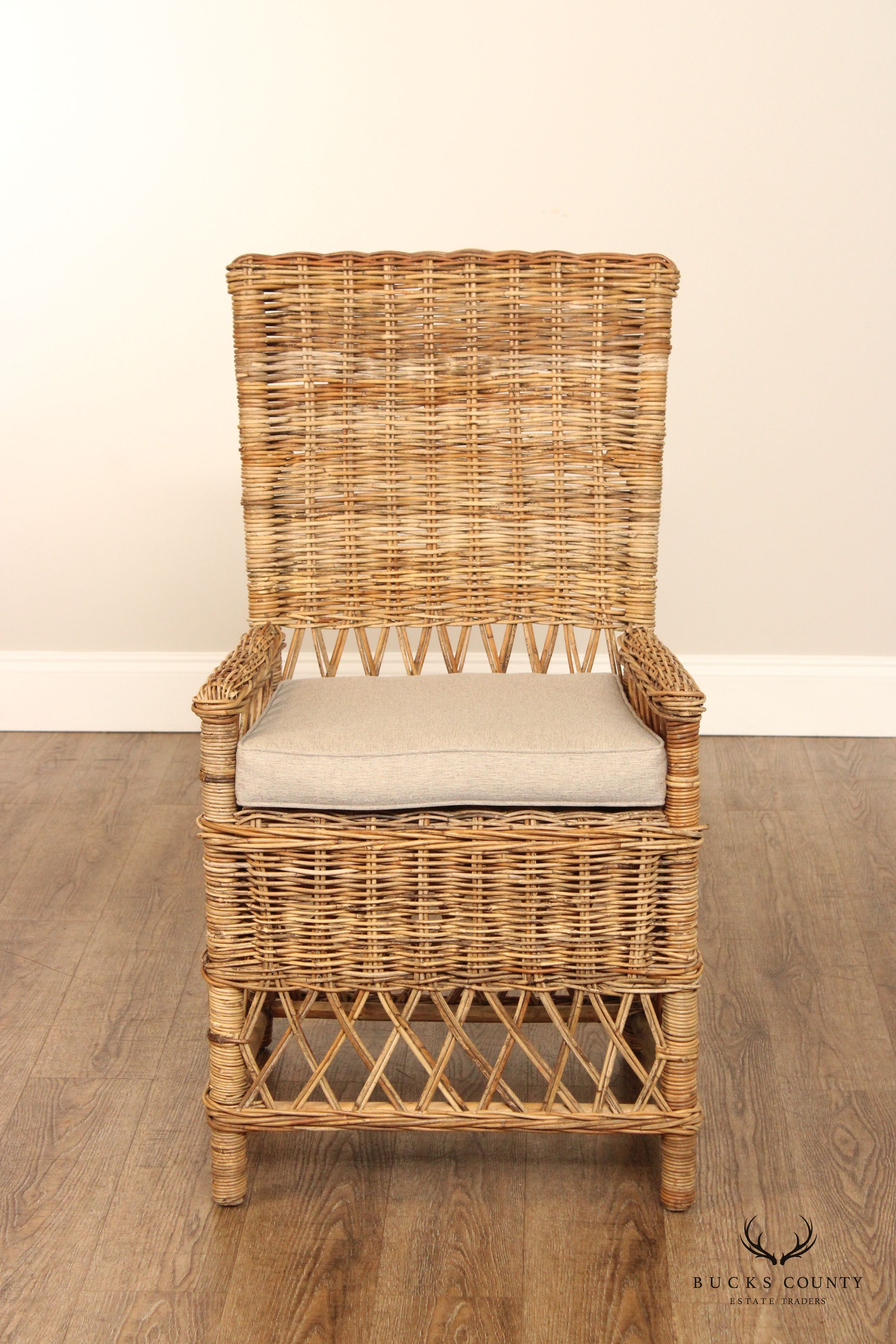 Birch Lane Pair of 'Lynnford' Wicker Armchairs