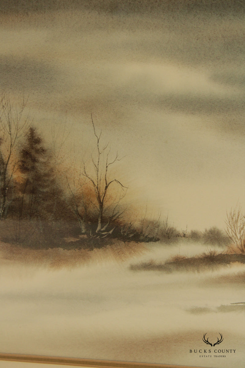 Vintage 20th C. Watercolor Landscape by Dorothy Brych