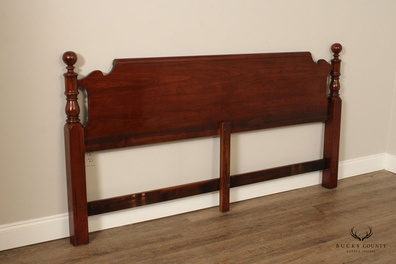 Traditional Cherry King Size Cannonball Headboard
