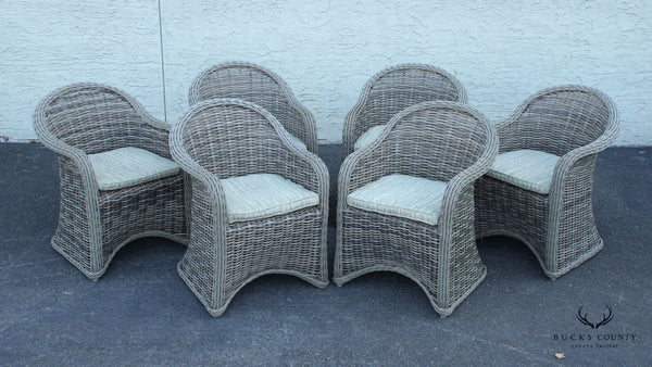 Gloster Set of Six Outdoor Wicker Chairs