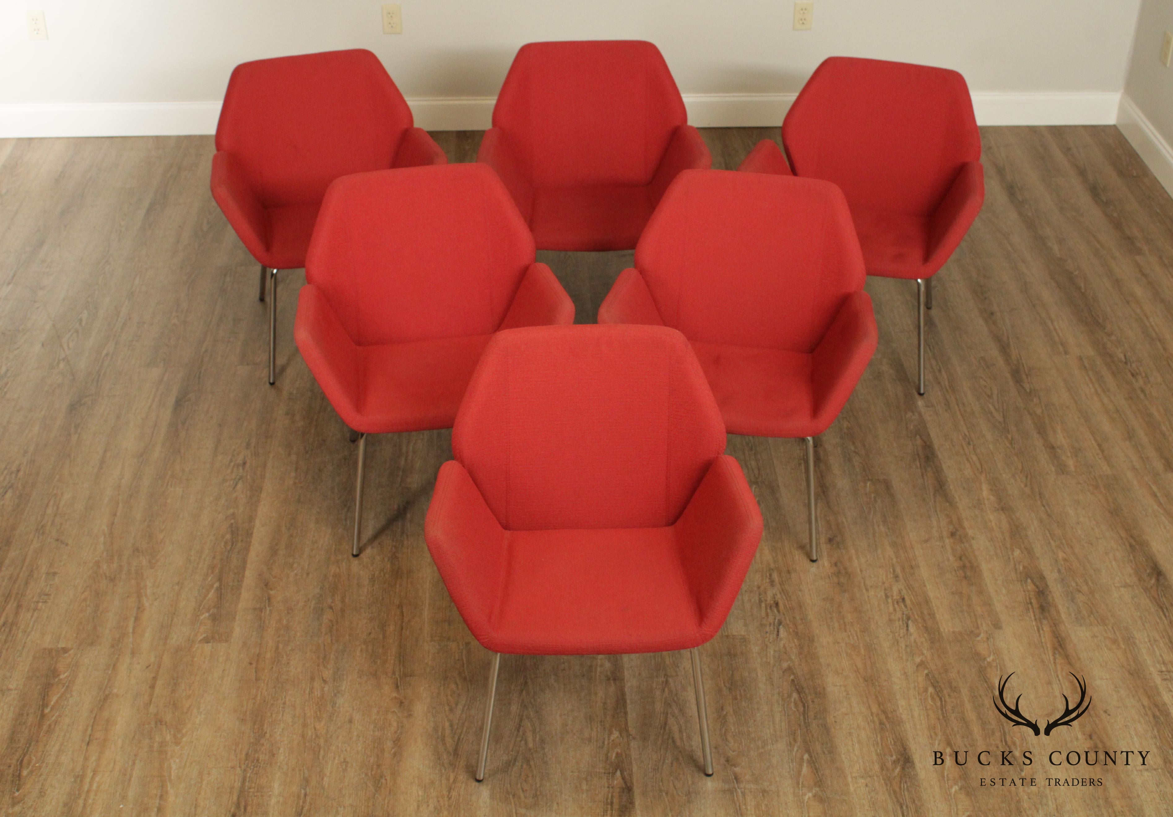 Keilhauer Set 6 Mid Century Modern Style Lounge Armchairs