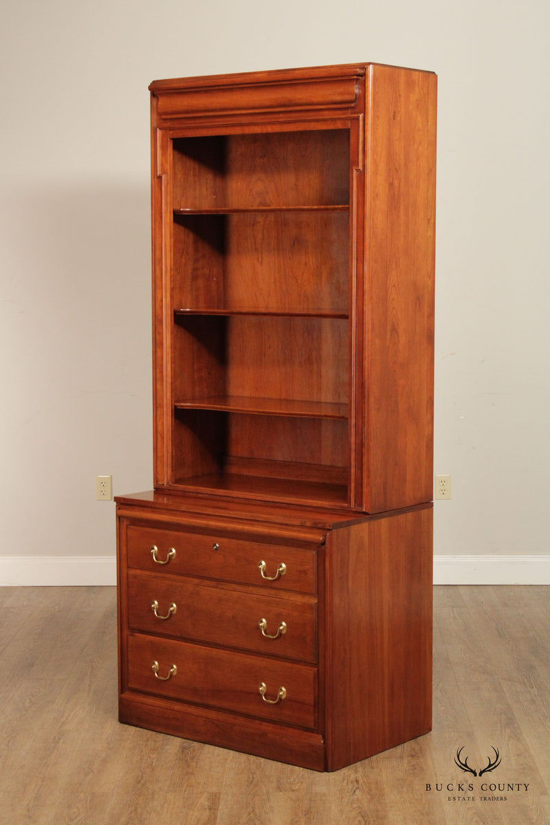 Harden Cherry Office Filing Cabinet Bookcase