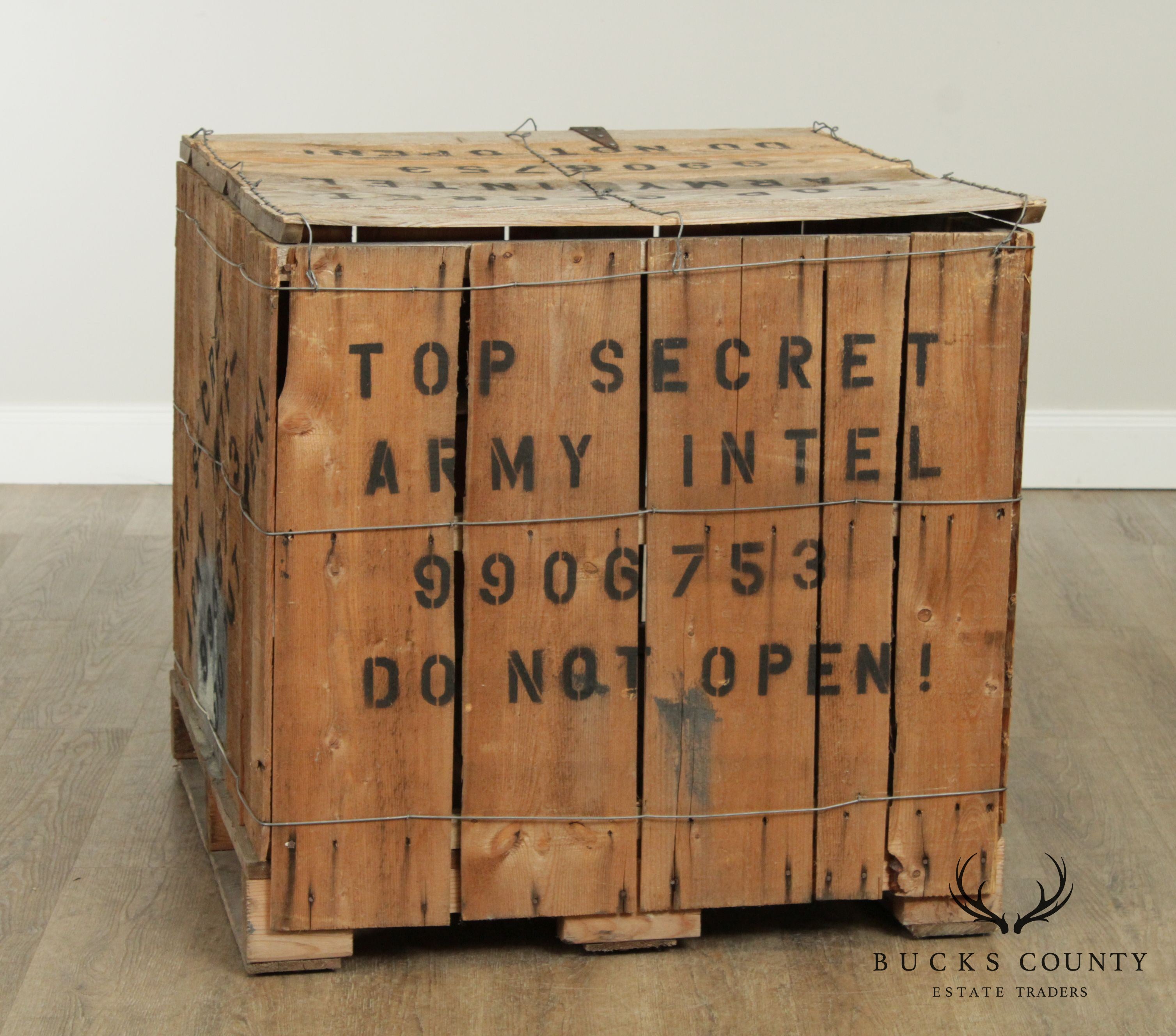 Top Secret Army Intel, Do Not Open Storage Crate, Movie, Play Prop