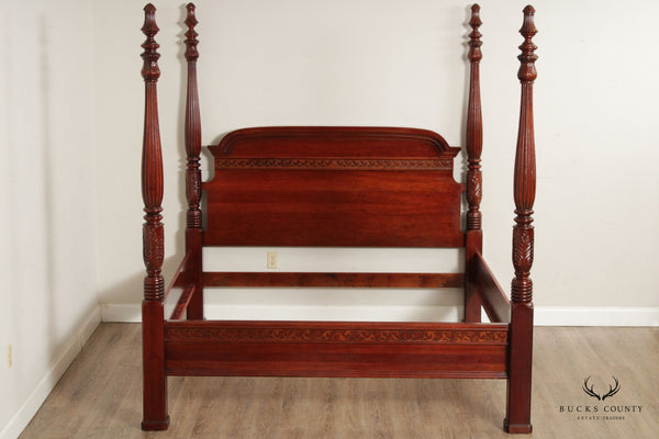Pennsylvania House Federal Style Carved Cherry King Size Poster Bed