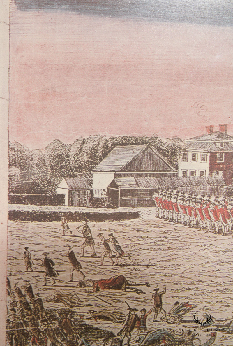 The Connecticut Historical Society 'Battle of Lexington April 19th 1775' Print After Amos Doolittle