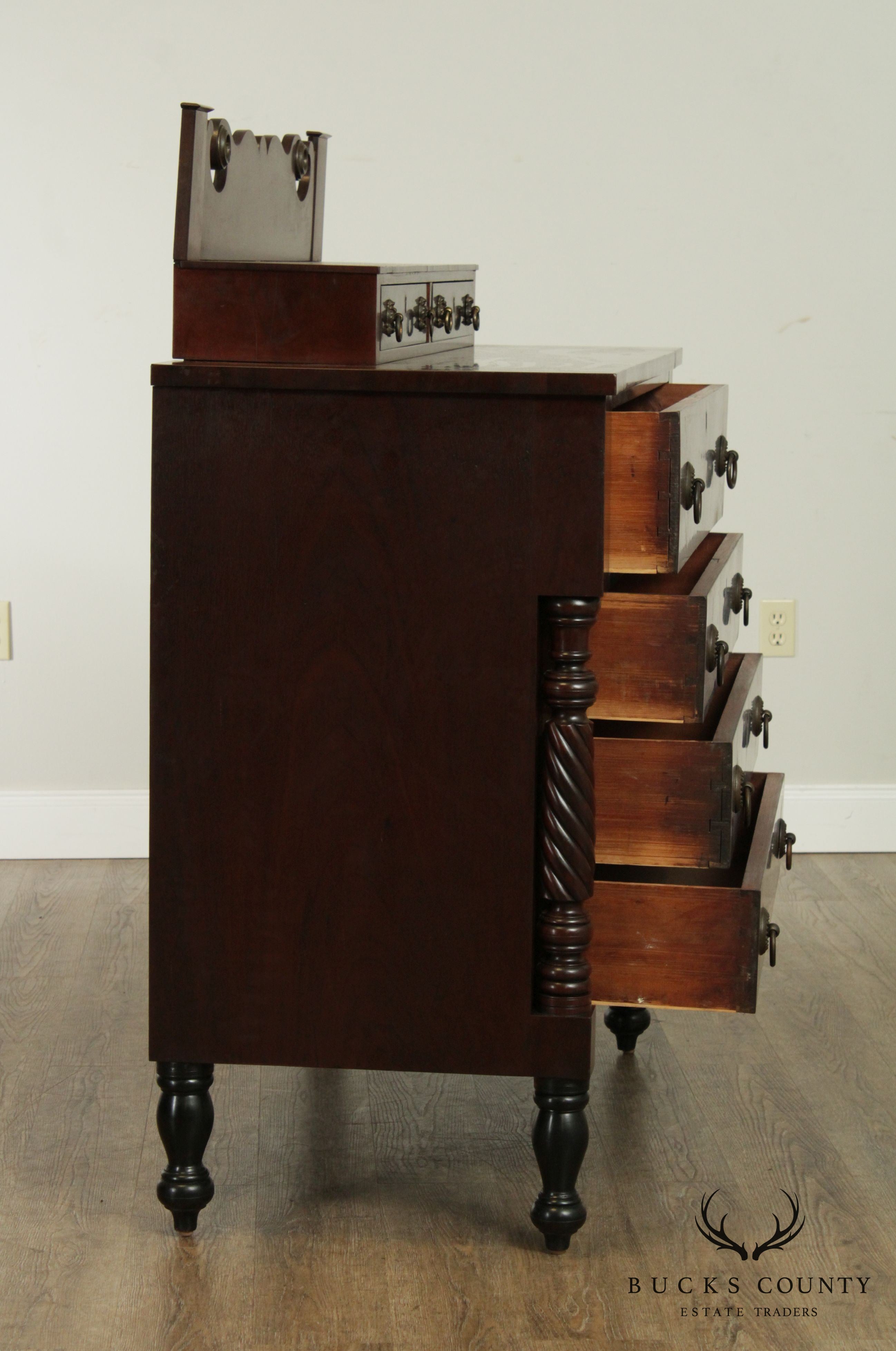 Antique American Federal Mahogany Chest of Drawers