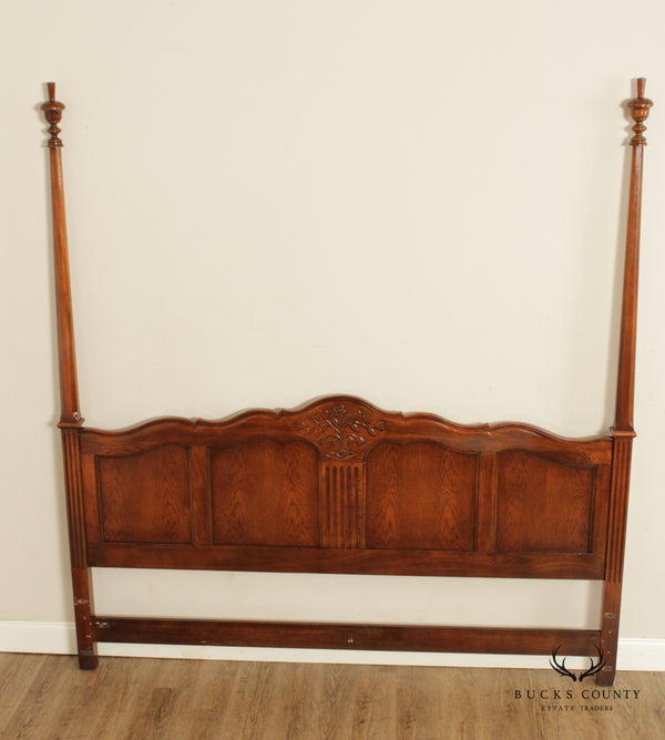 Baker Furniture French Country Style King Size Oak Poster Headboard