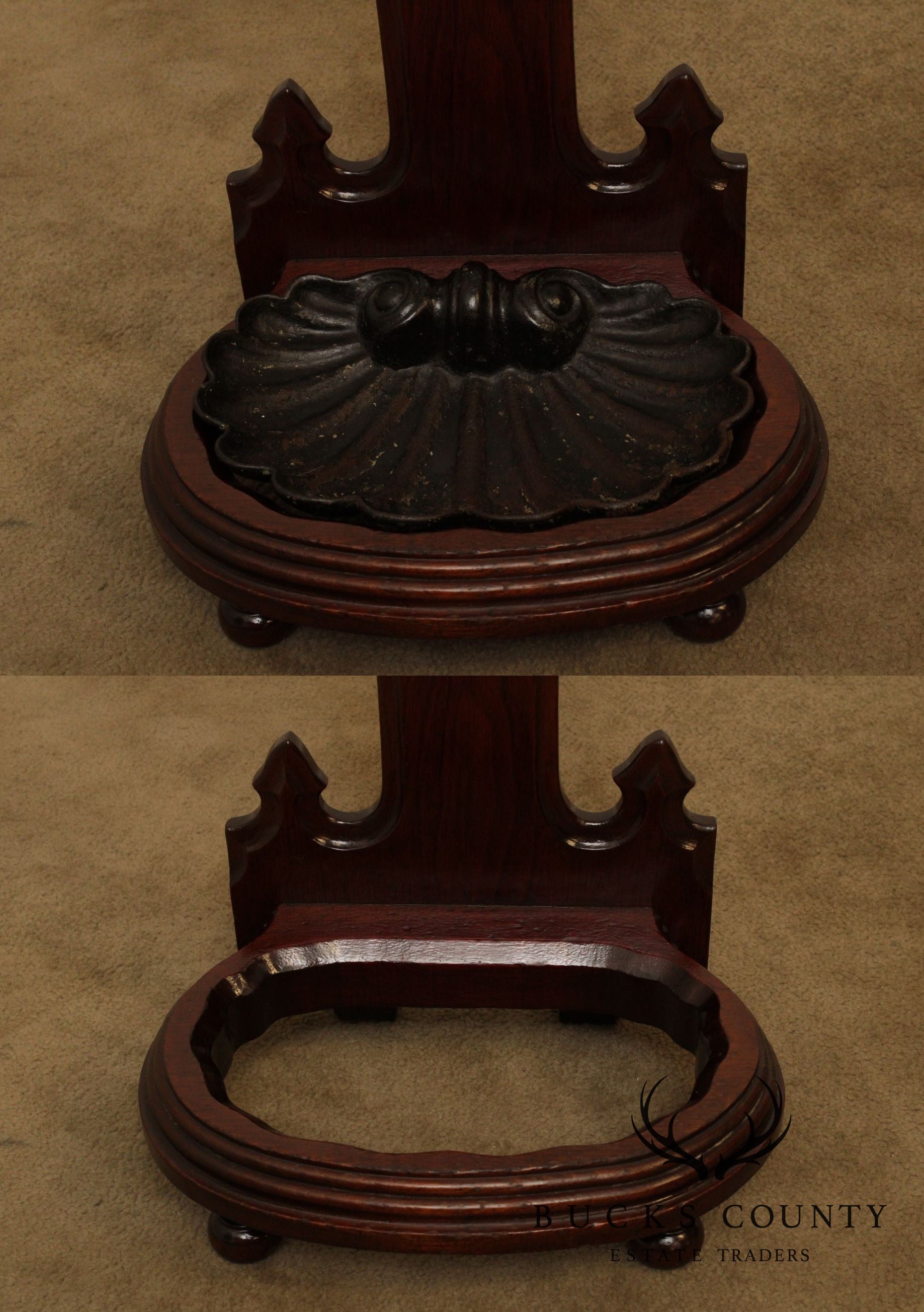 Antique Victorian Walnut Umbrella Stand