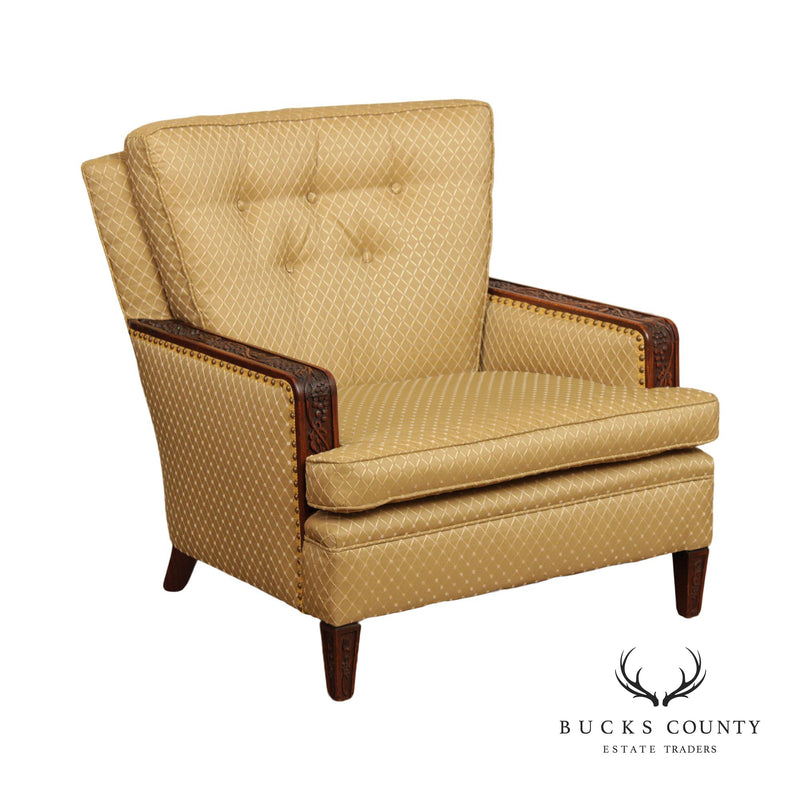 Romweber Viking Oak Tufted Lounge Chair