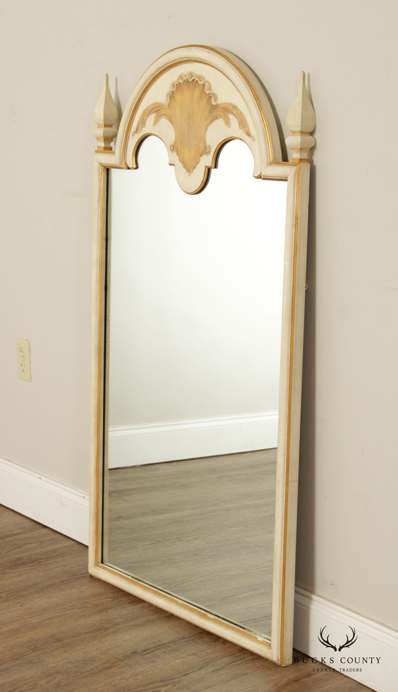 John Widdicomb Venetian Style Partial Gilt Painted Wall Mirror