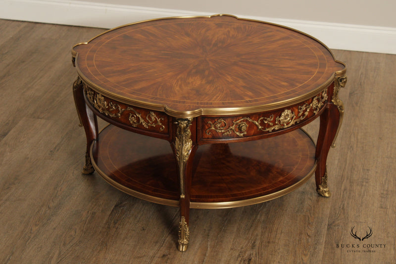 Theodore Alexander French Louis Xv Style Mahogany Capital Cocktail Table #5105 78