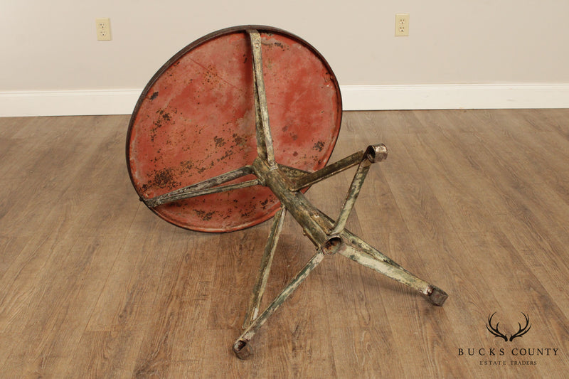 Industrial Vintage Iron Round Side Table