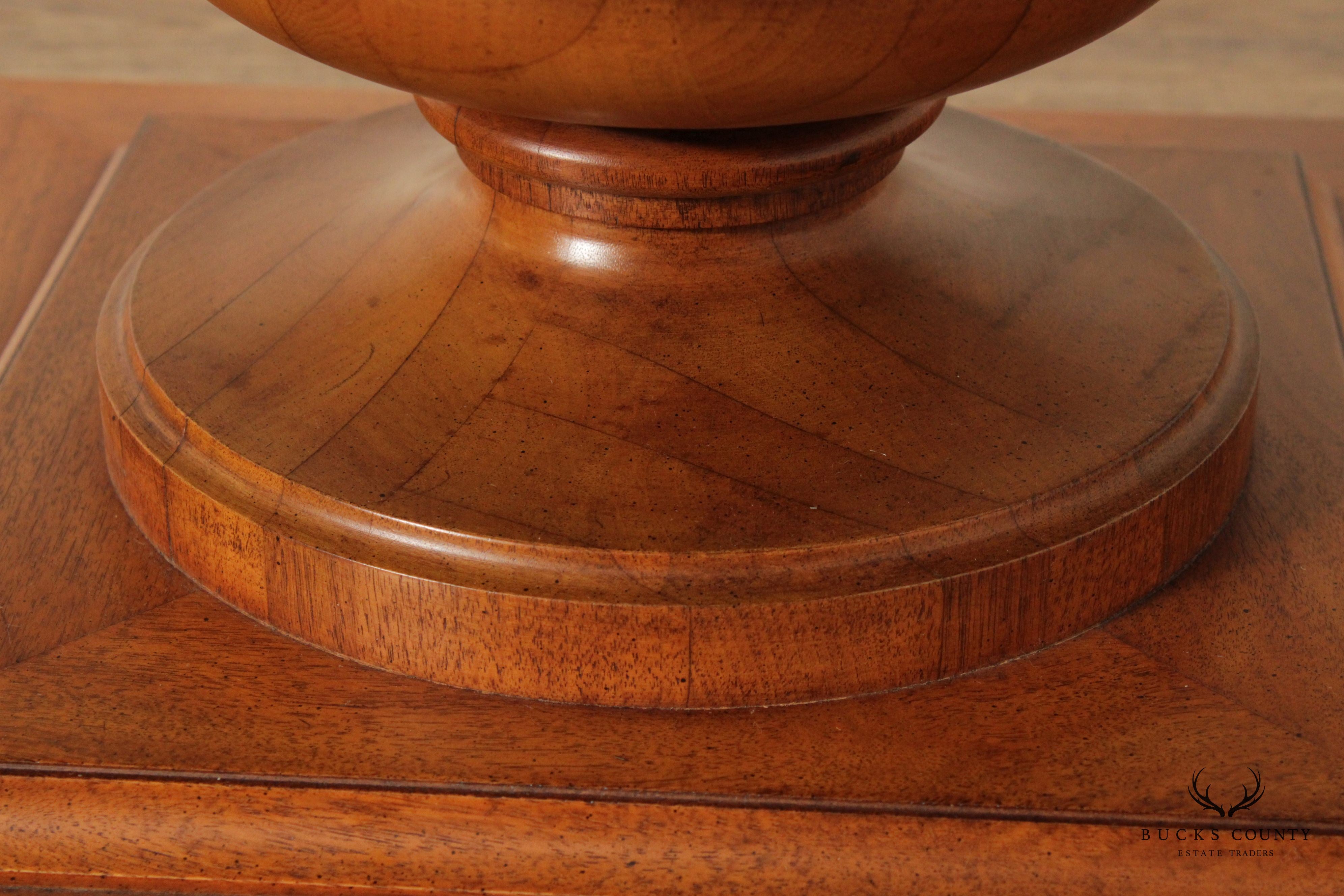 French Style Round Granite Top Pedestal Cocktail Table