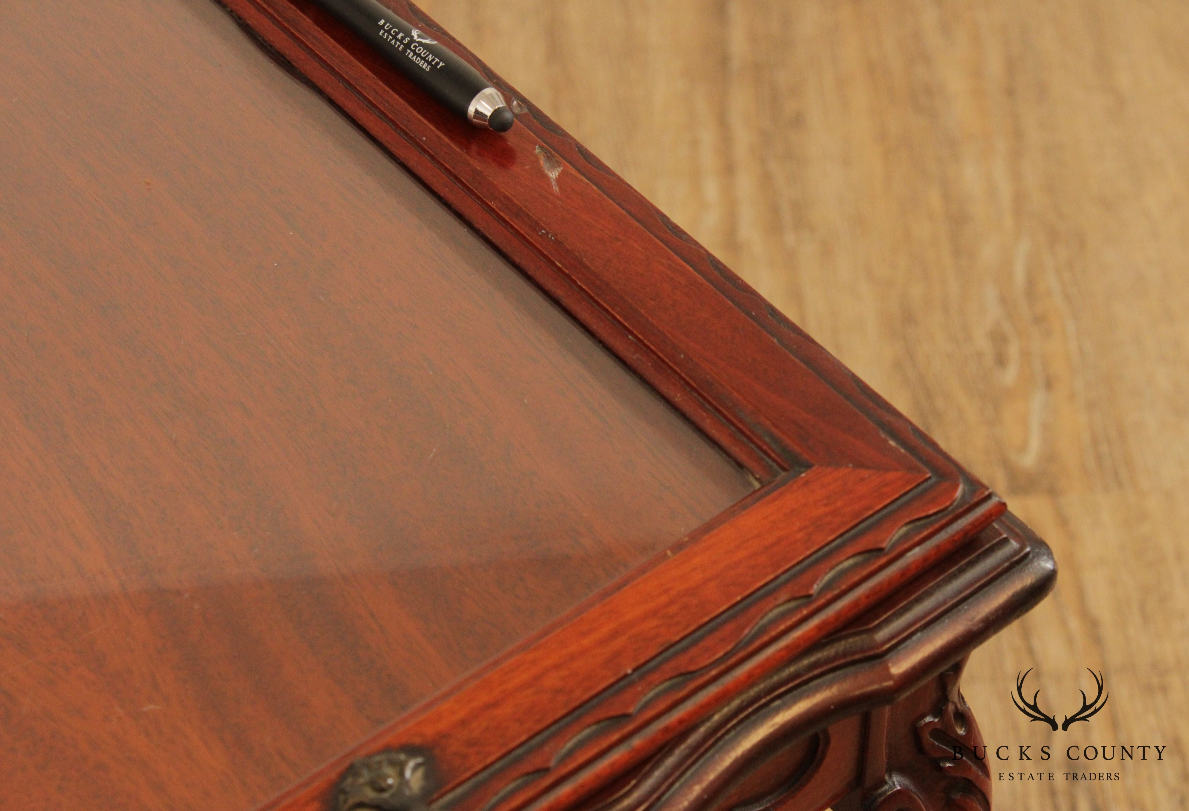 1930 French Style Mahogany Tray Top Coffee Table