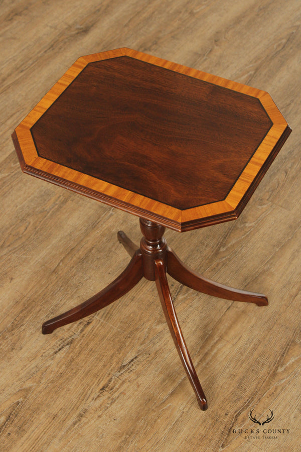 Federal Style Banded Mahogany Tilt-Top Side Table