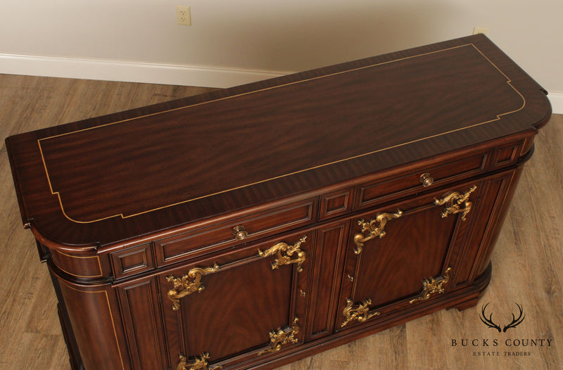 Quality French Neoclassic Style Mahogany, Partial Gilt Sideboard