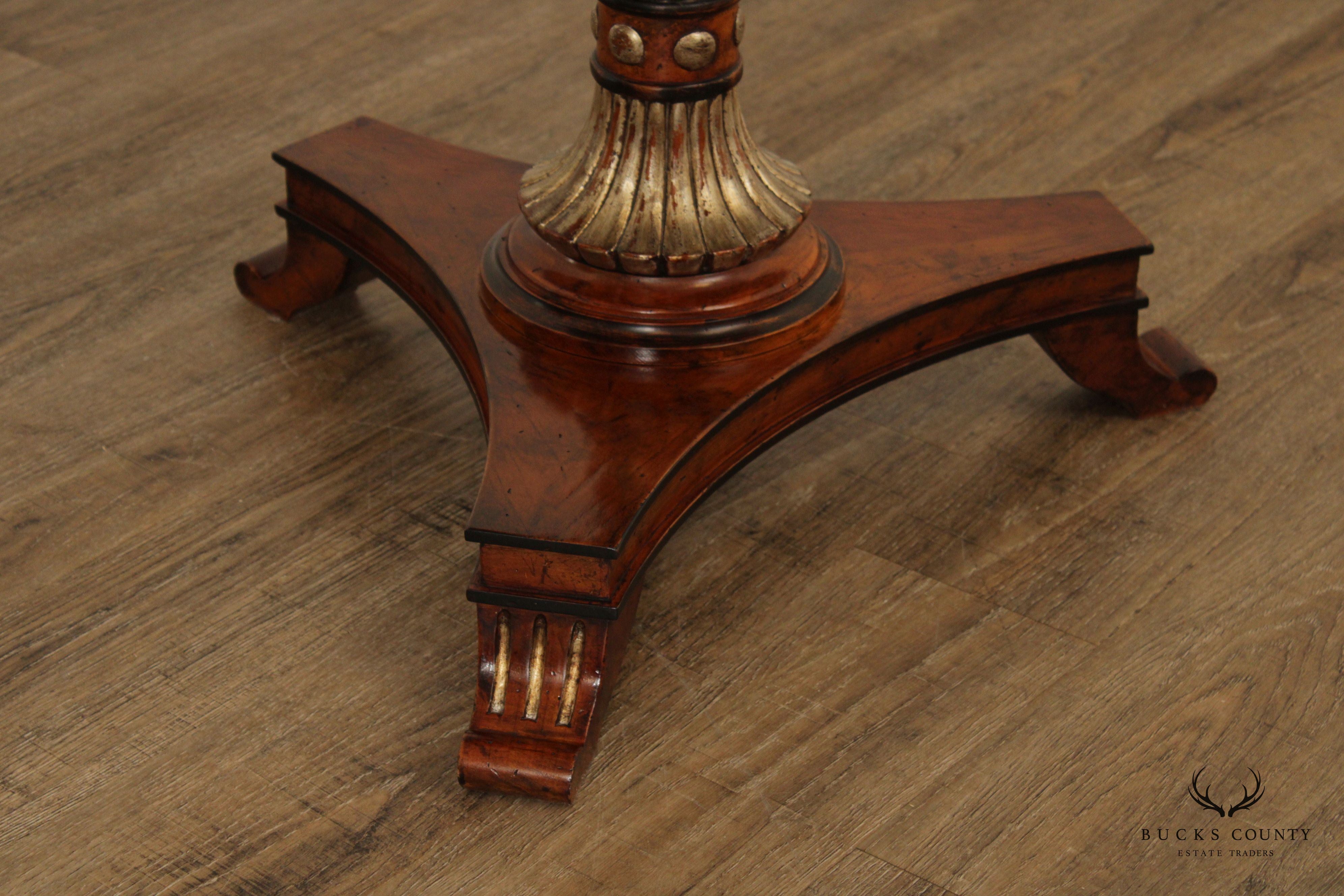 William IV Style Round Top Oyster Wood Tea Table