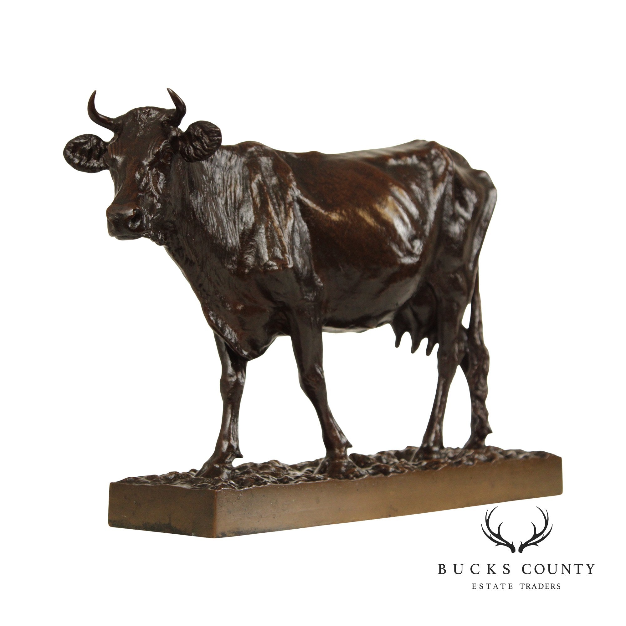 Early 20th C. American Bronze Cattle Sculpture