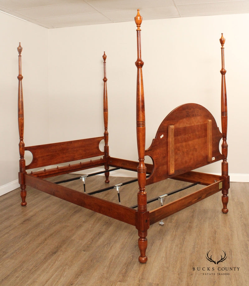 FEDERAL STYLE SOLID CHERRY QUEEN SIZE POSTER BED